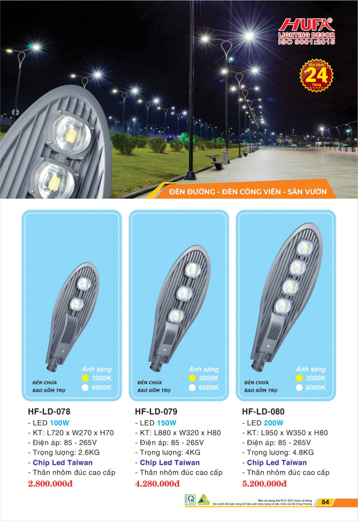 Bảng giá đèn LED HUFA 2026